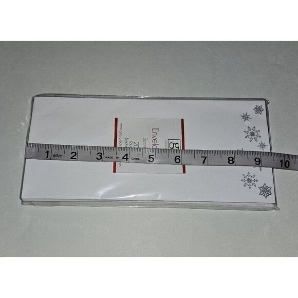 NEW 5 Packs Snowflake Envelopes Christmas Letters White Silver G Squared - Picture 5 of 13